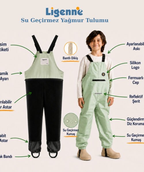 Alternative view of Ligenne Su Geçirmez Çocuk Yağmur Tulumu | Pure Sage